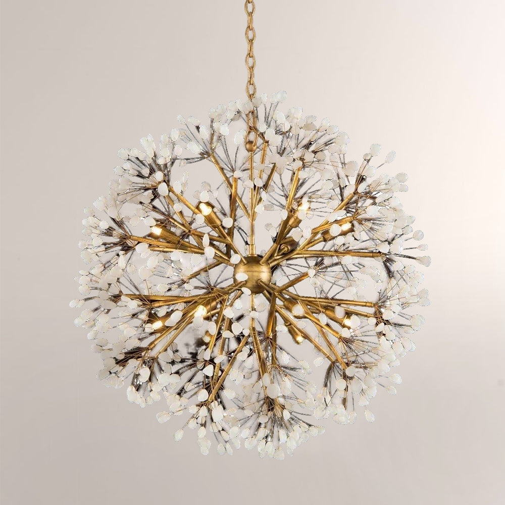 Spharcal Twelve-Light Quartz Chandelier - XYlight