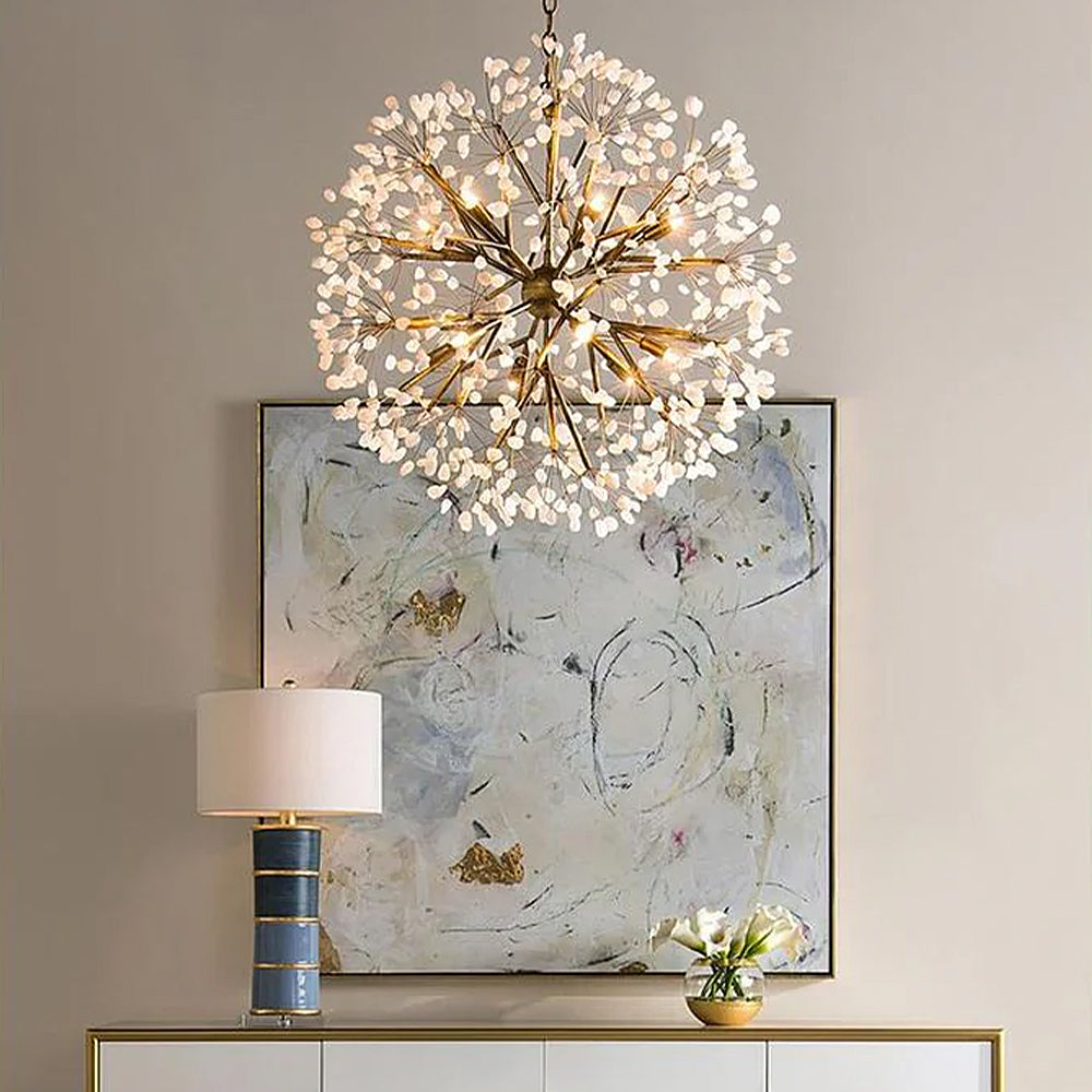 Spharcal Twelve-Light Quartz Chandelier - XYlight