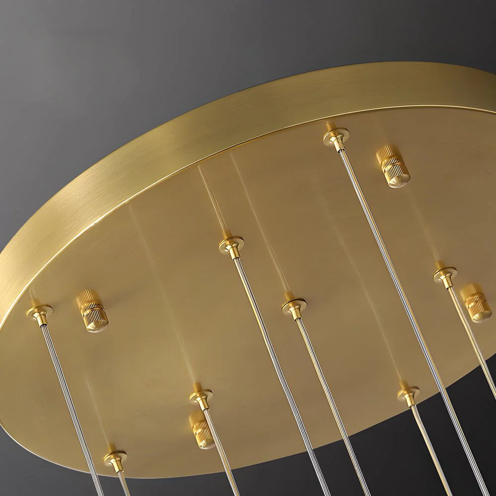 Spiral Pineapple Multi Glass Ball Staircase Chandelier - XYlight