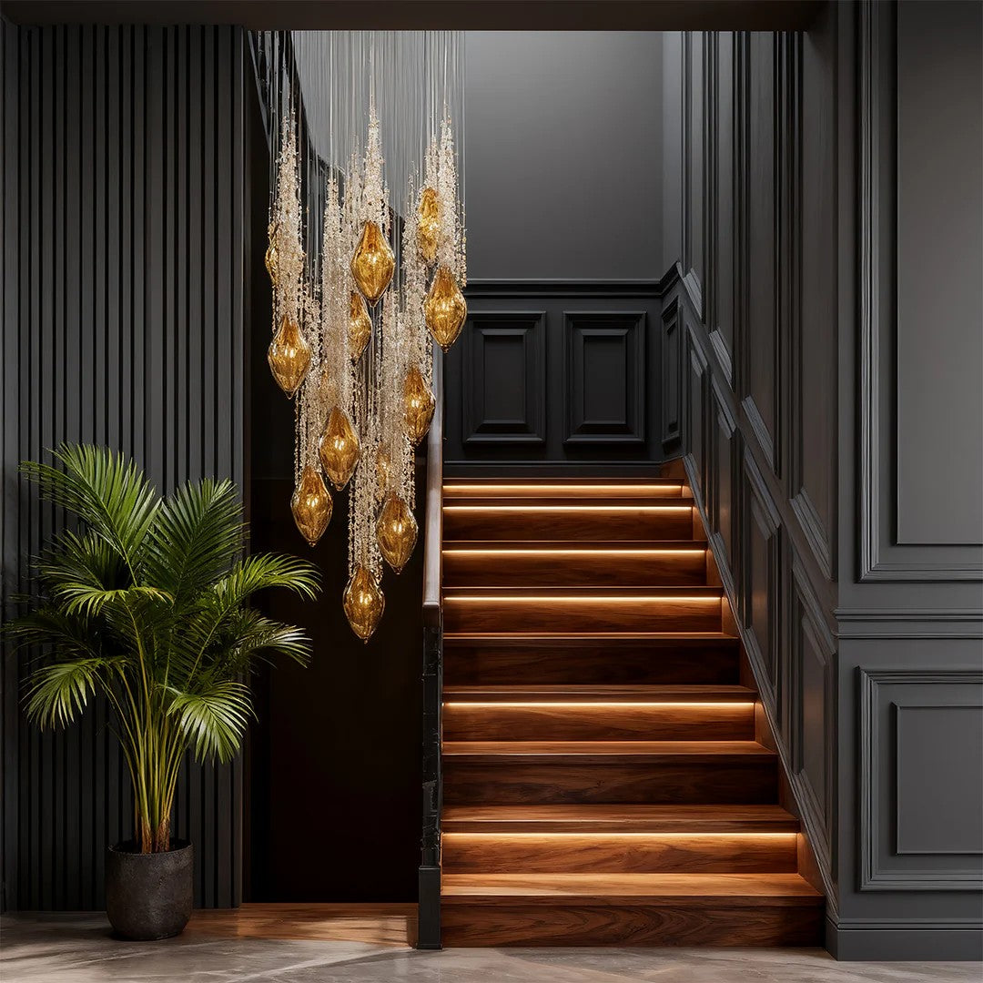 Stairway Chandelier Artistic Crystal Ceiling Light - XYlight