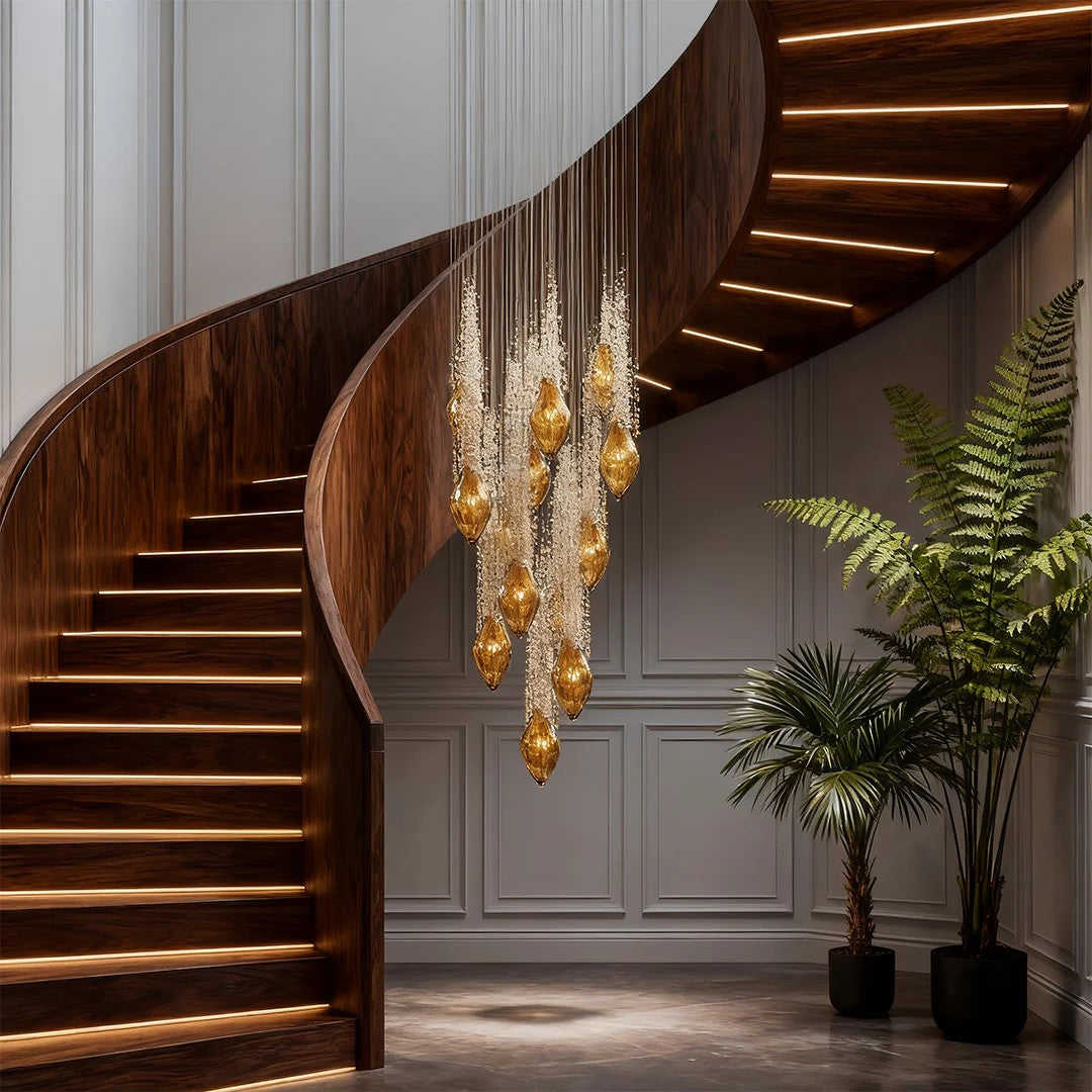 Stairway Chandelier Artistic Crystal Ceiling Light - XYlight
