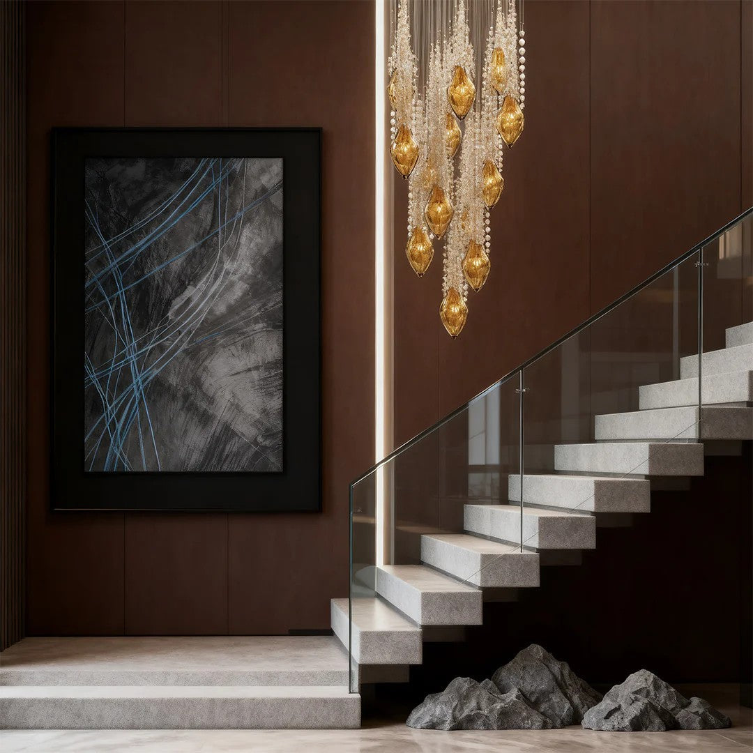 Stairway Chandelier Artistic Crystal Ceiling Light - XYlight