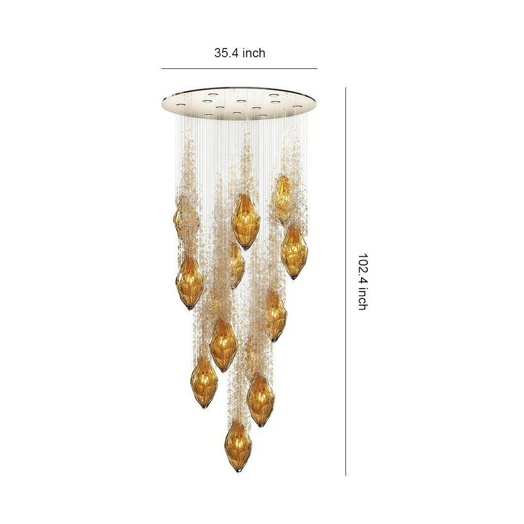 Stairway Chandelier Artistic Crystal Ceiling Light - XYlight