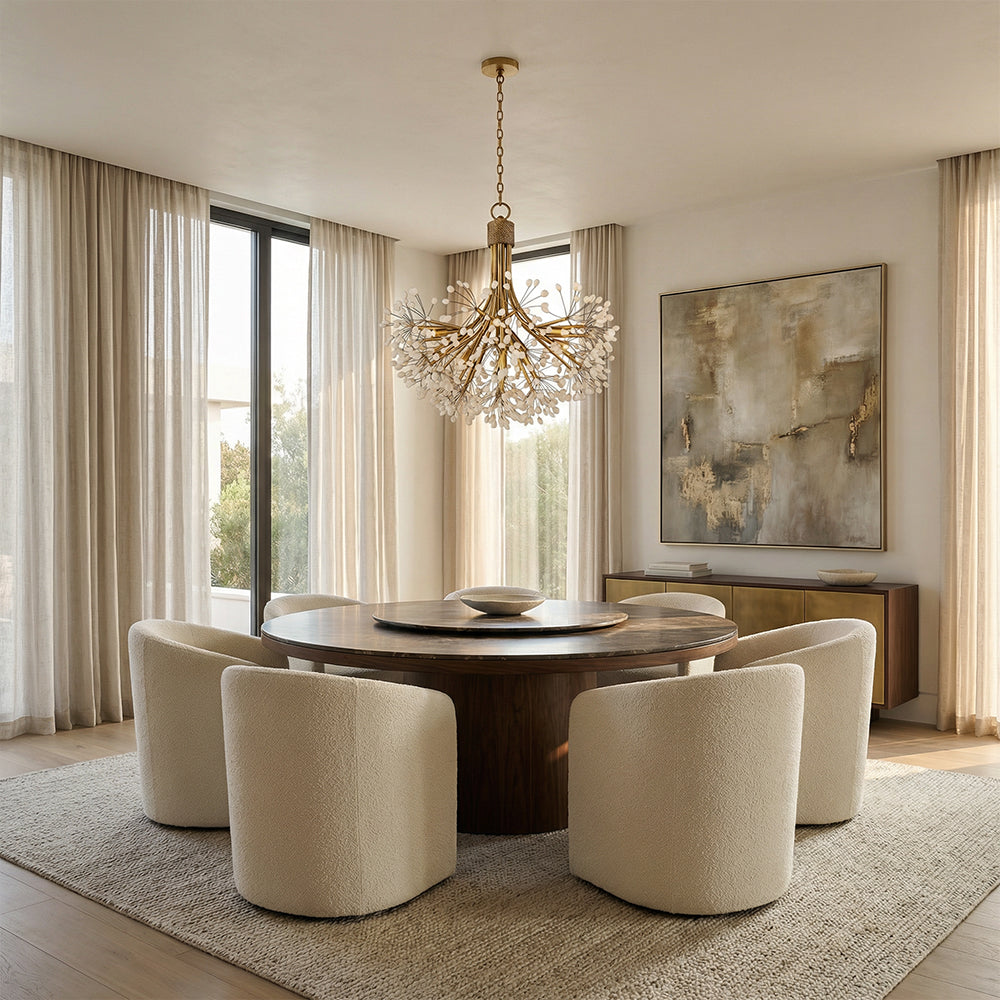 Stone Quartz Nine-Light Chandelier - XYlight
