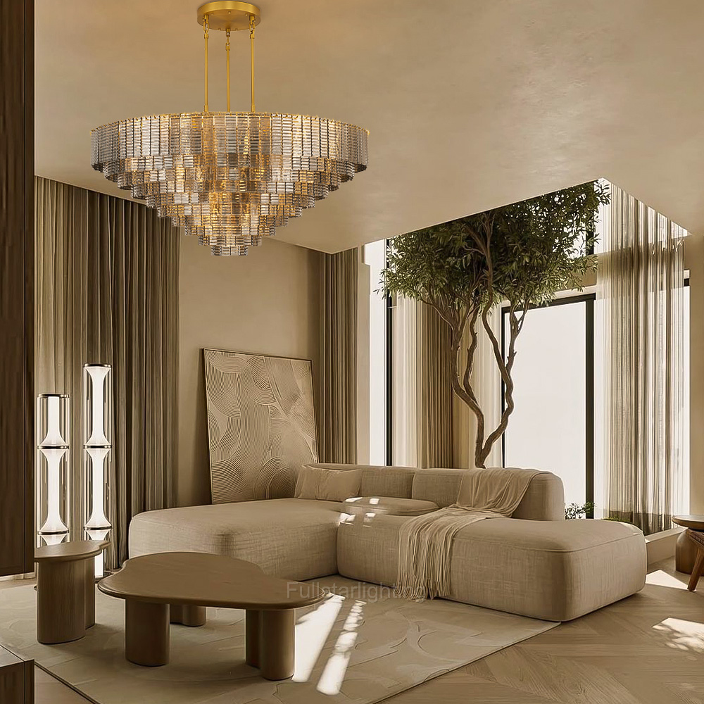 Tanorlen Smoke Round Chandelier - XYlight