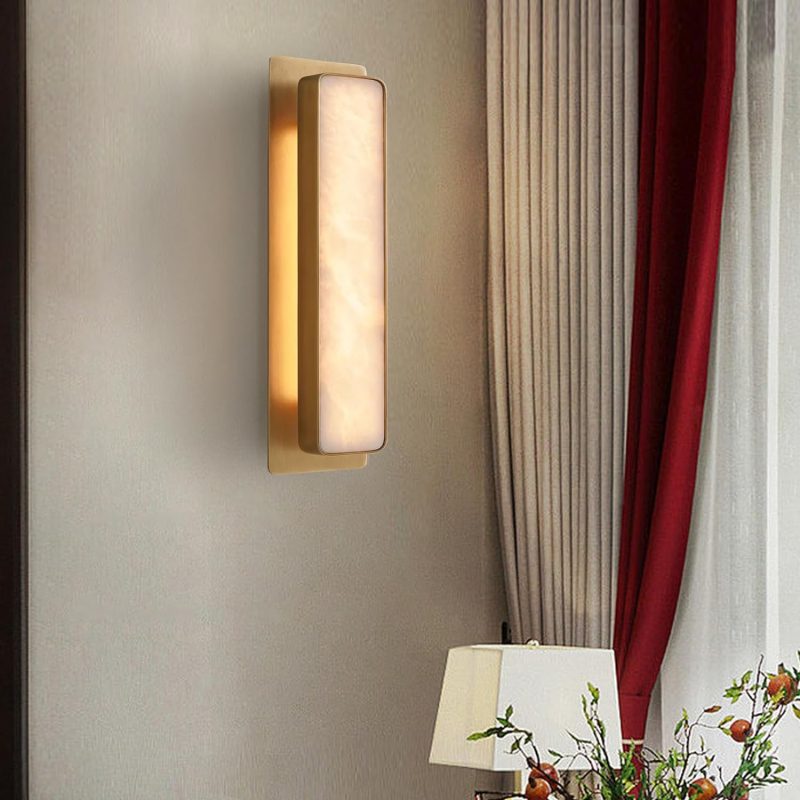 Tessoren Rectangular Alabaster Wall Sconce