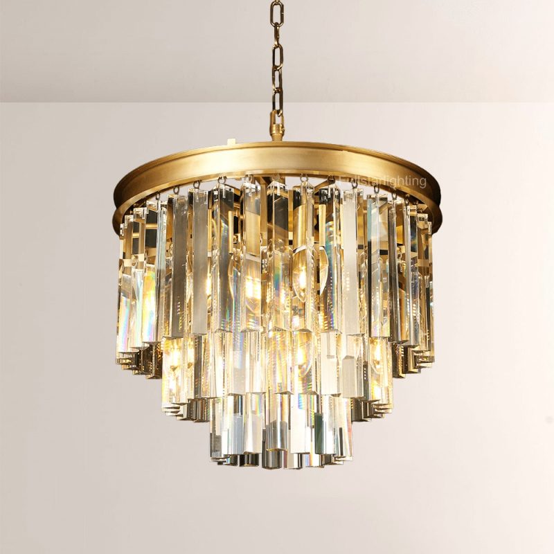 Velmado 1920s-Style Round Chandelier