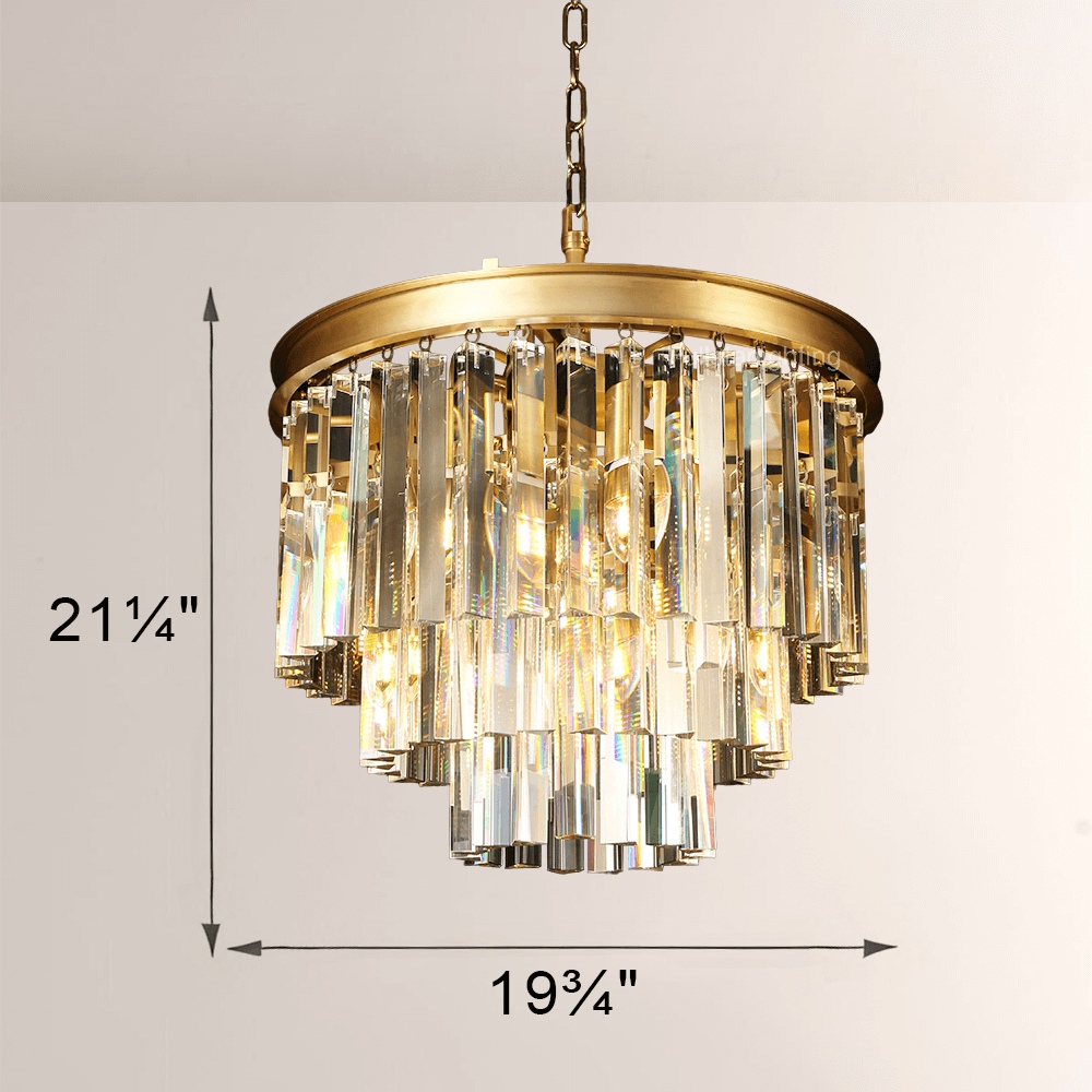 Velmado 1920s-Style Round Chandelier - XYlight