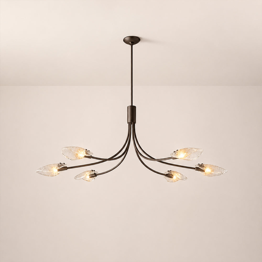 Velmavere Clear Glass Linear Chandelier - XYlight