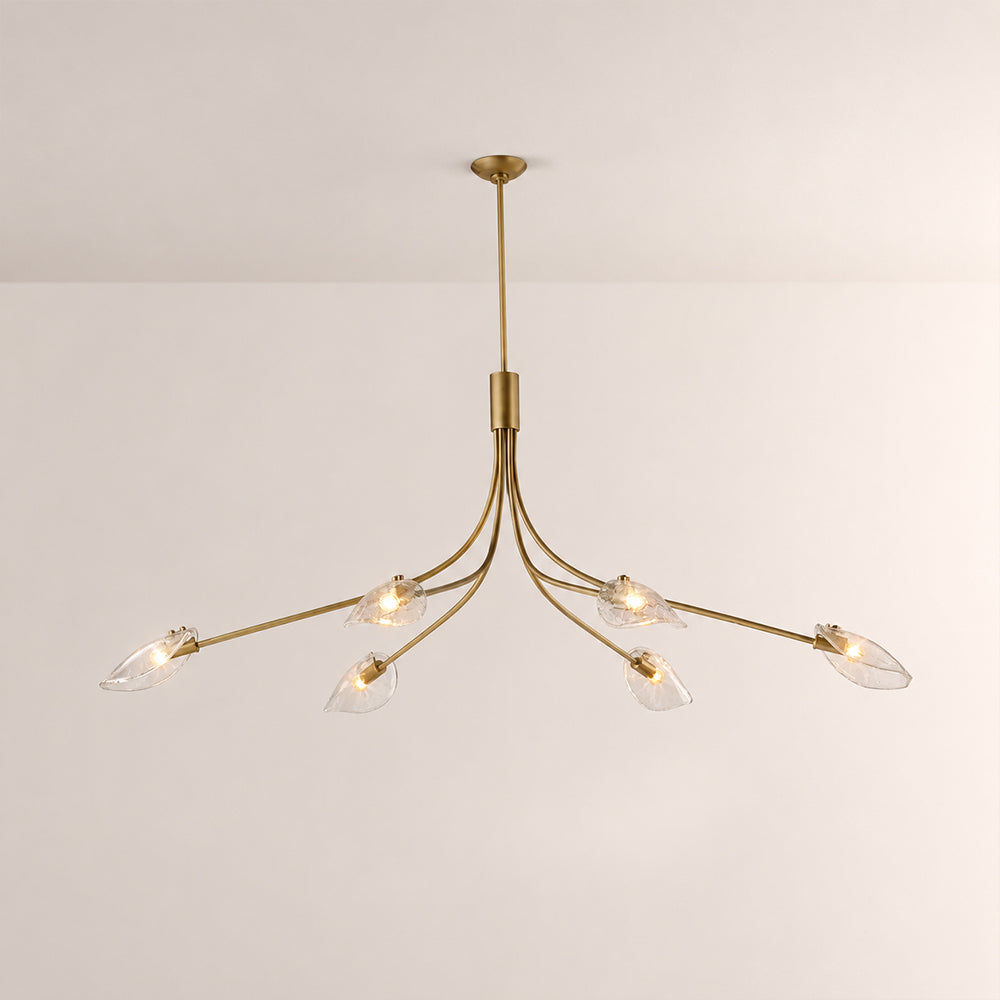 Velmavere Clear Glass Linear Chandelier - XYlight