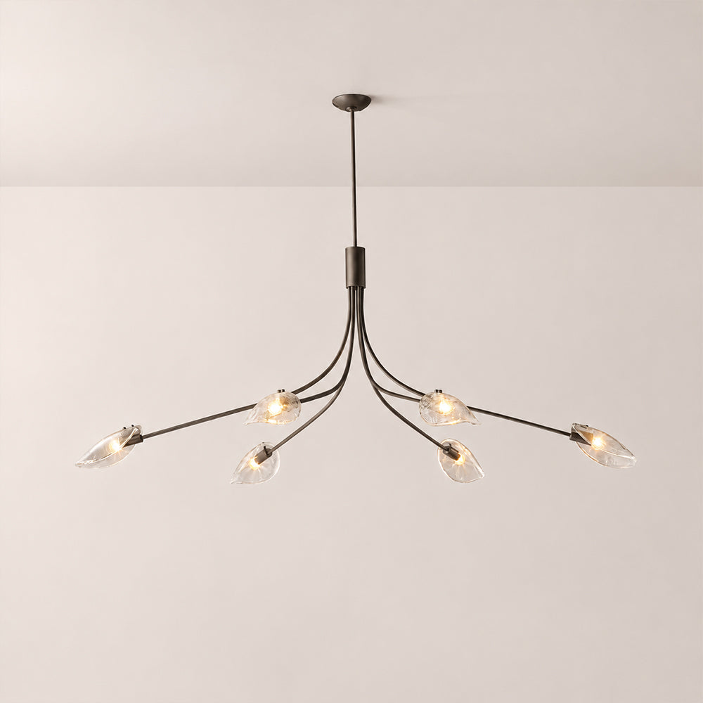 Velmavere Clear Glass Linear Chandelier - XYlight