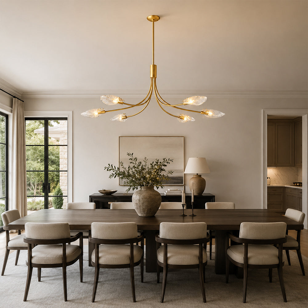 Velmavere Clear Glass Linear Chandelier - XYlight
