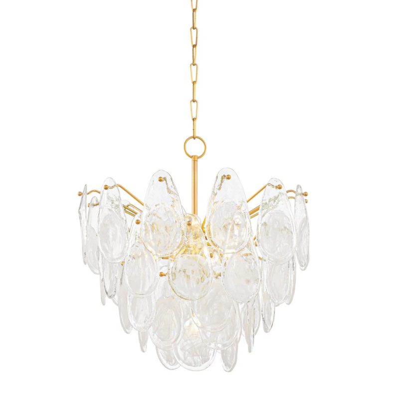 Velmora Hand-Blown Glass Teardrop Chandelier