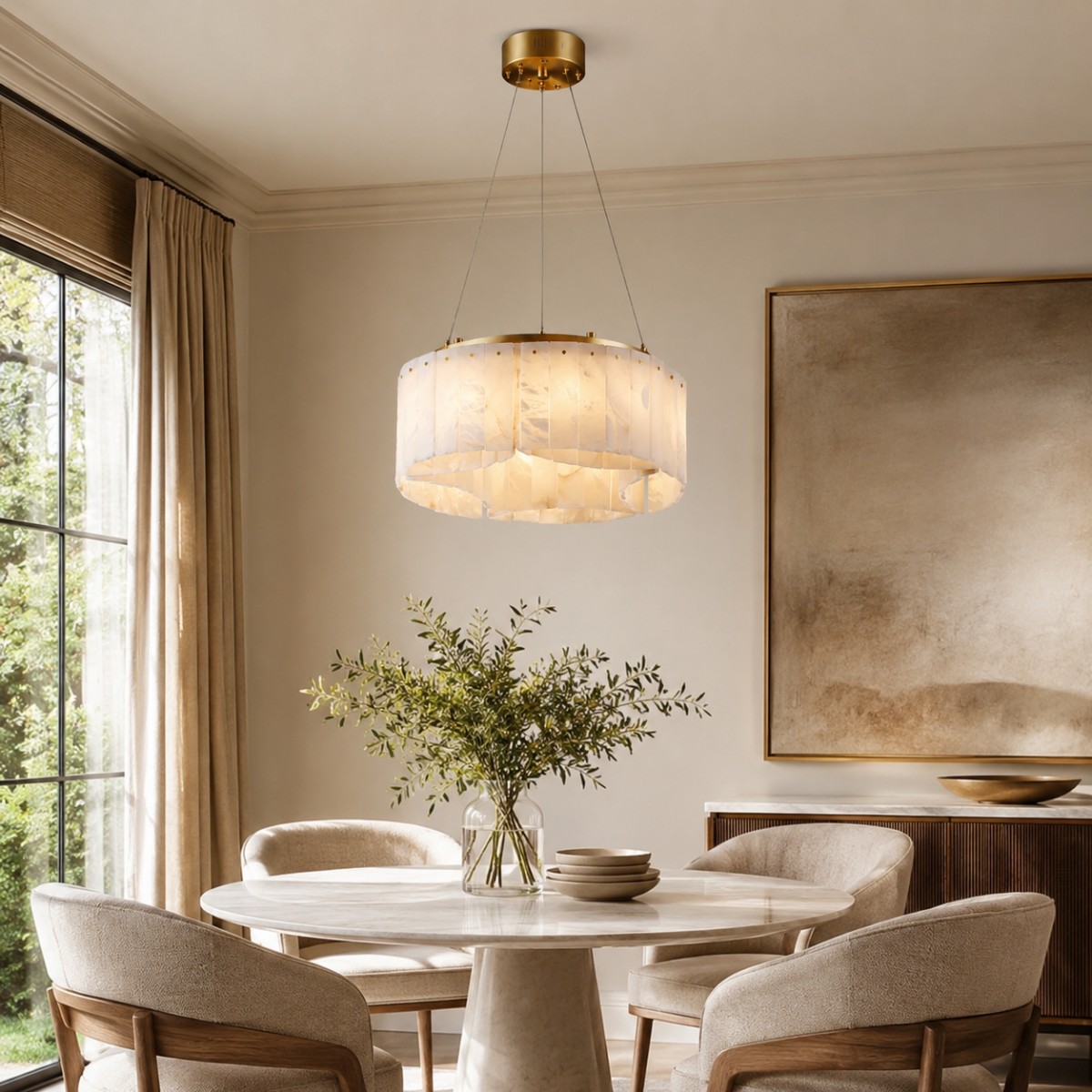 Villar Alabaster Round Chandelier - XYlight