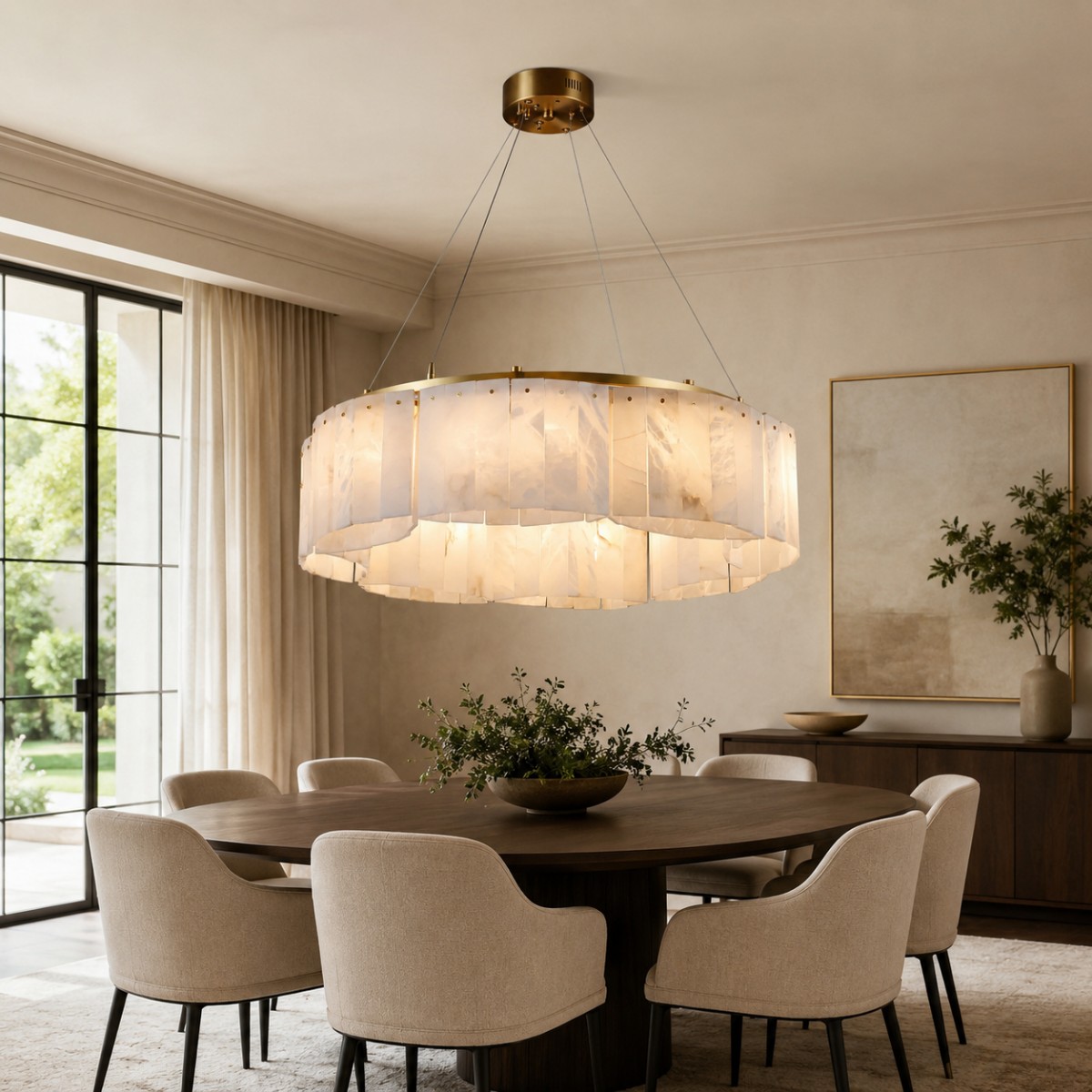 Villar Alabaster Round Chandelier - XYlight