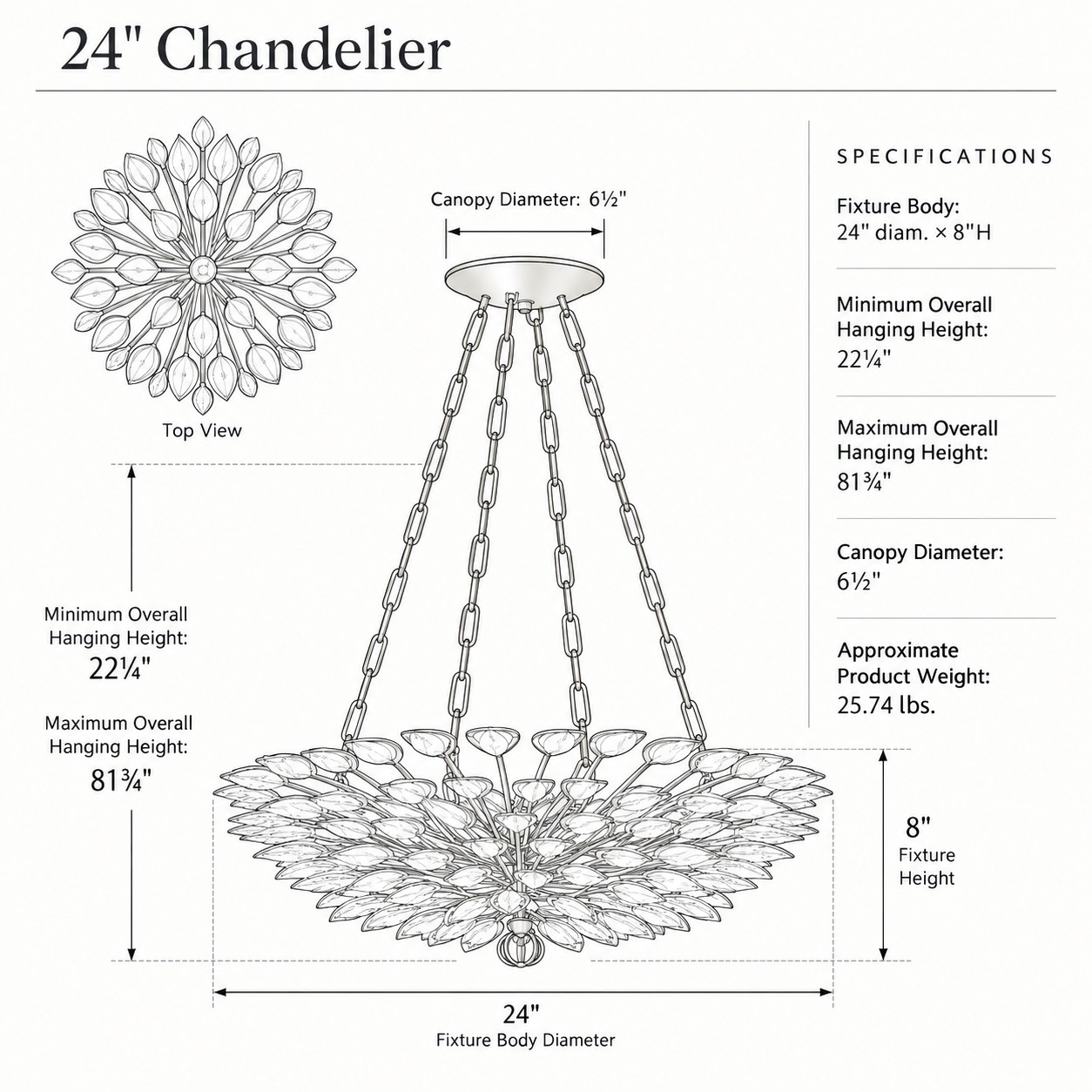 Vittoria Transparent Functional Design Chandelier - XYlight