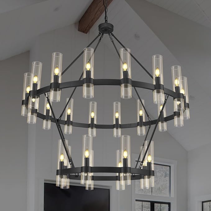 Wagon Wheel Chandelier 2 Tier - XYlight