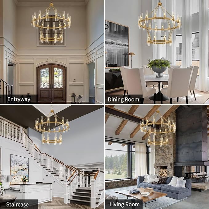 Wagon Wheel Chandelier 2 Tier - XYlight