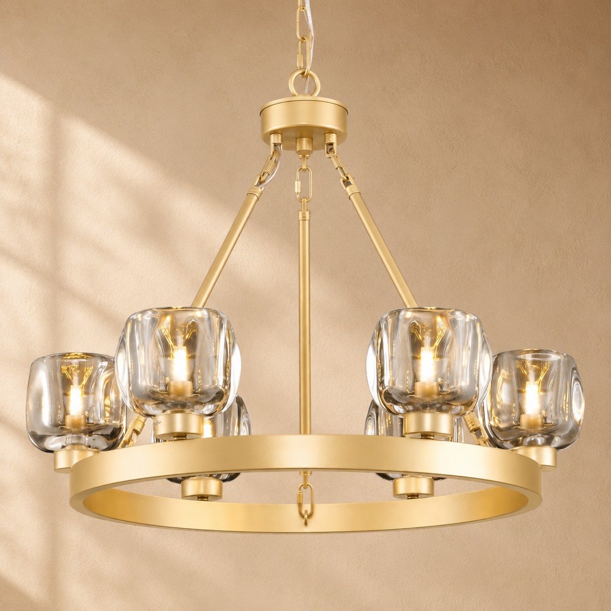 Wagon Wheel Crystal Round Chandelier - XYlight