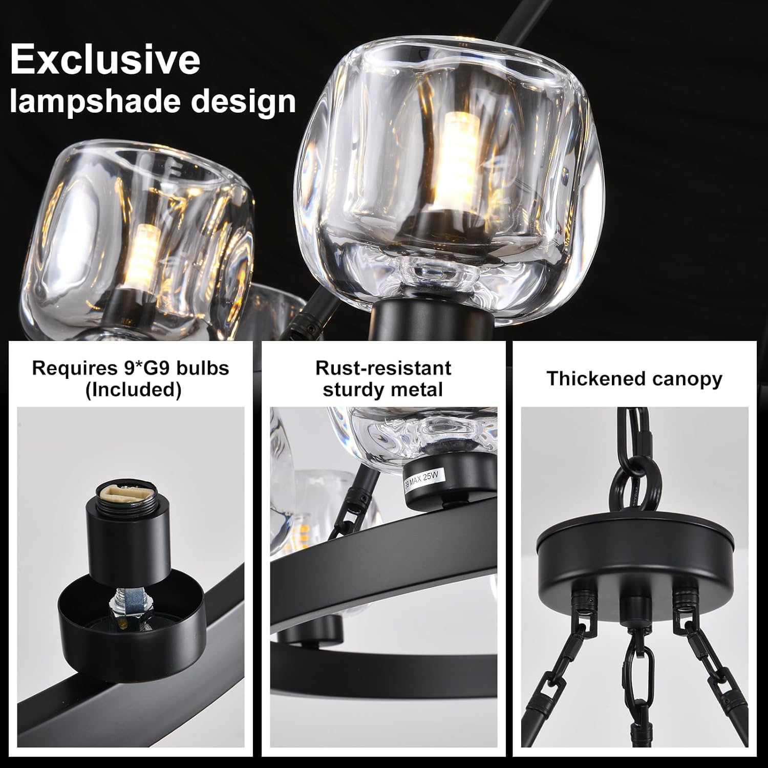 Wagon Wheel Crystal Round Chandelier - XYlight