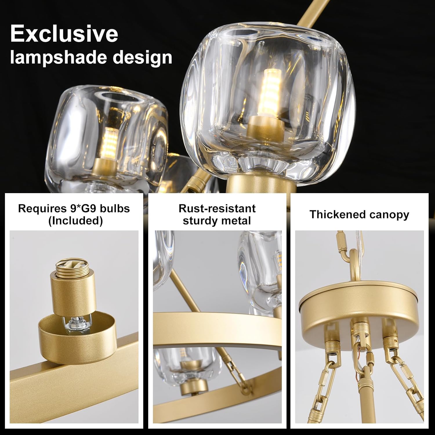 Wagon Wheel Crystal Round Chandelier - XYlight
