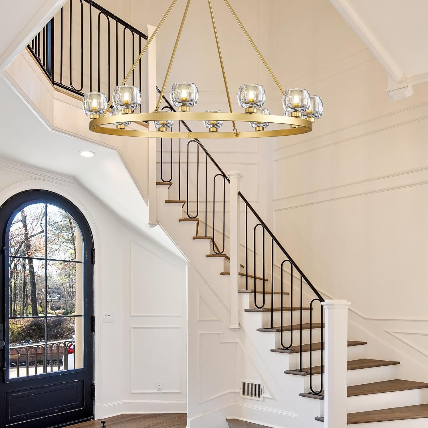 Wagon Wheel Crystal Round Chandelier - XYlight
