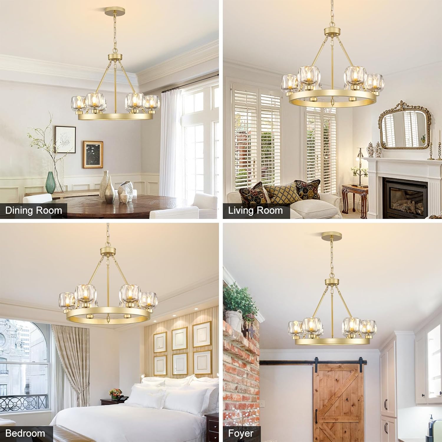 Wagon Wheel Crystal Round Chandelier - XYlight
