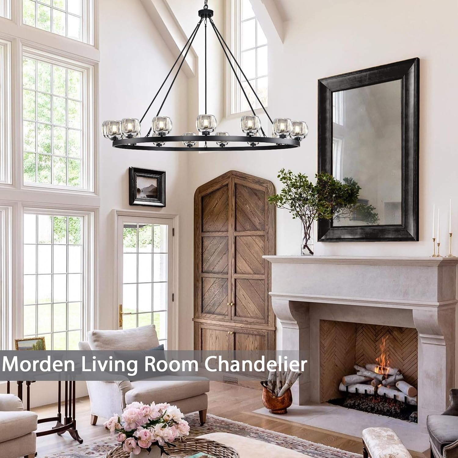 Wagon Wheel Crystal Round Chandelier - XYlight