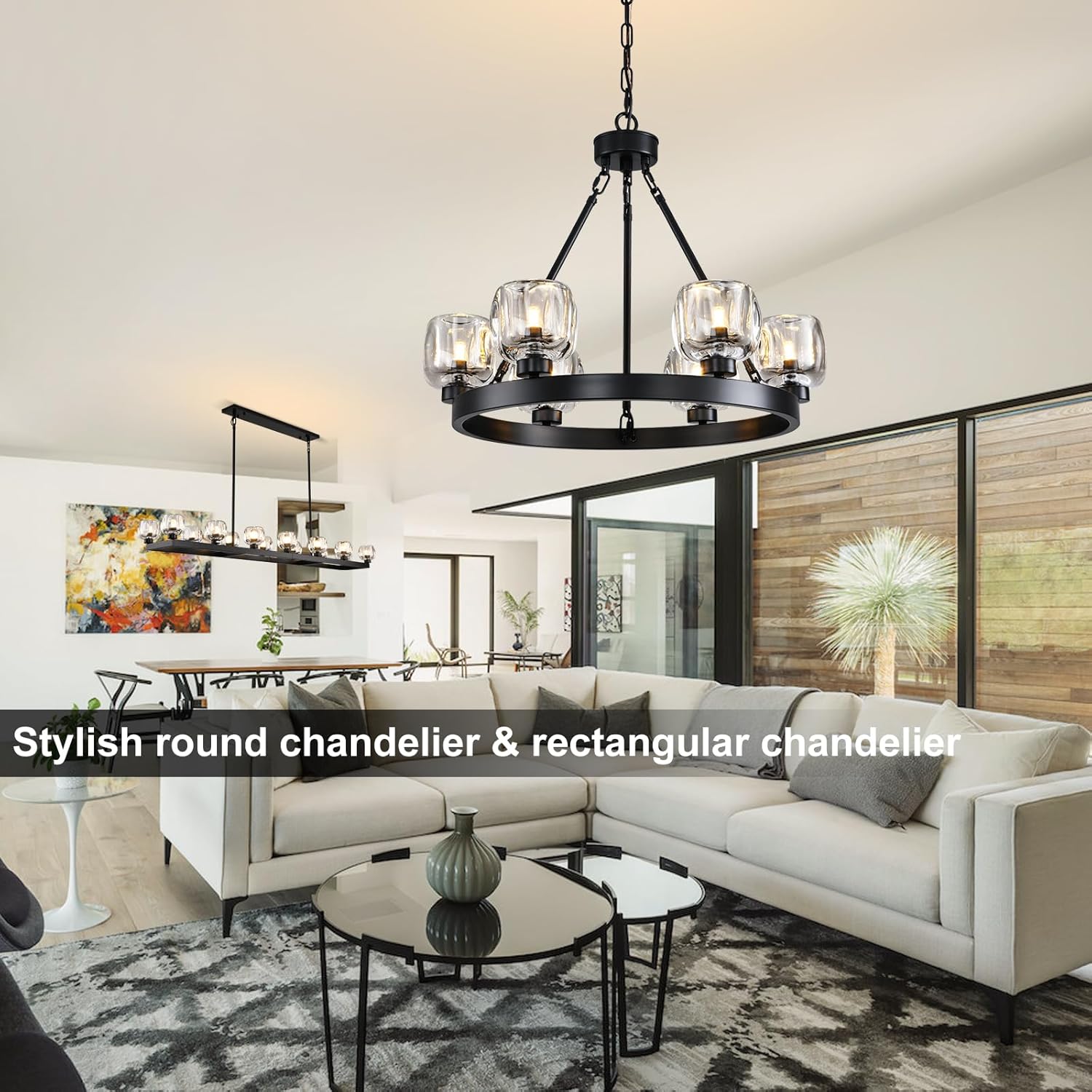 Wagon Wheel Crystal Round Chandelier - XYlight