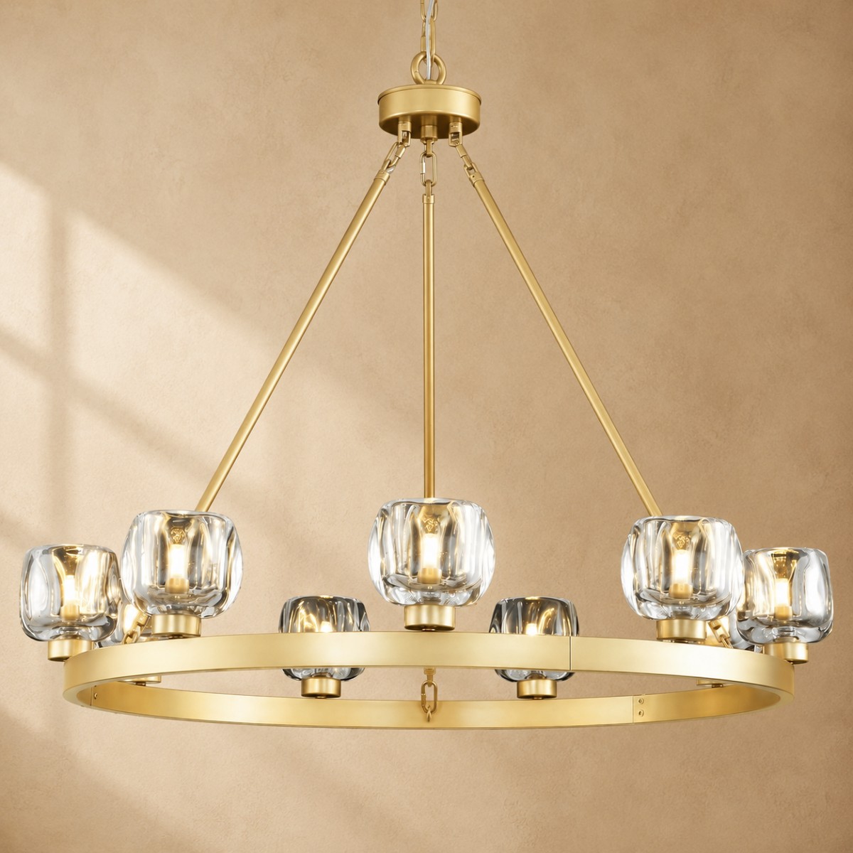 Wagon Wheel Crystal Round Chandelier - XYlight