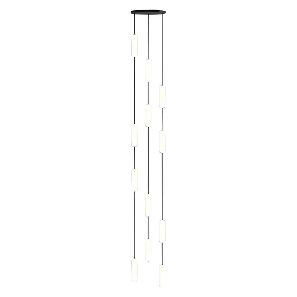 White Long Tube Multi Light Staircase Chandelier - XYlight