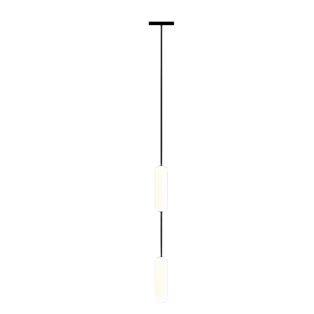 White Long Tube Multi Light Staircase Chandelier - XYlight